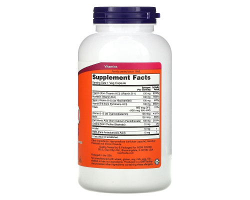 Now Foods, B-100, 250 капсул в растительной оболочке Now Foods, B-100, 250 капсул в растительной оболочке