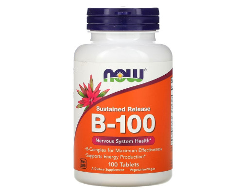 Now Foods B-100 с замедленным высвобождением 100 таблеток Now Foods B-100 с замедленным высвобождением 100 таблеток