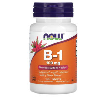 Now Foods, B-1, 100 мг, 100 таблеток