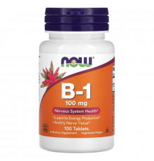 Now Foods, B-1, 100 мг, 100 таблеток