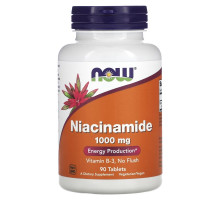 NOW Foods, никотинамид, 1000 мг, 90 таблеток