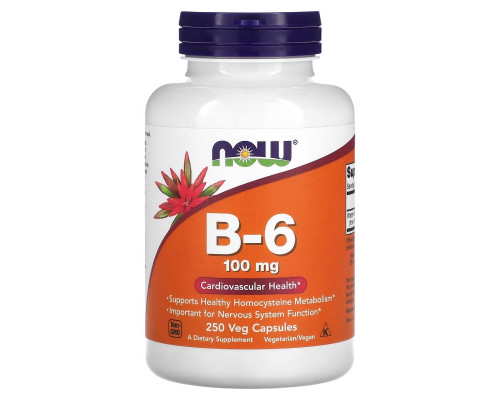 Now Foods B-6 100 мг 250 капсул Now Foods B-6 100 мг 250 капсул