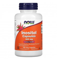Now Foods, Инозитол Капсулы (Inositol Capsules), 500 мг, 100 капсул