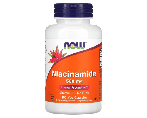 Now Foods, Ниацинамид, 500 мг, 100 капсул Now Foods, Ниацинамид, 500 мг, 100 капсул