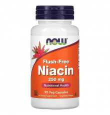 NOW Foods, Flush-Free Niacin, 125 mg, 90 Veg Capsules