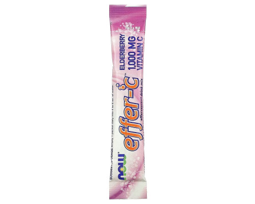 Now Foods Effer-C шипучий напиток с бузиной 30 пакетов по 5,5 г каждый Now Foods Effer-C шипучий напиток с бузиной 30 пакетов по 5,5 г каждый