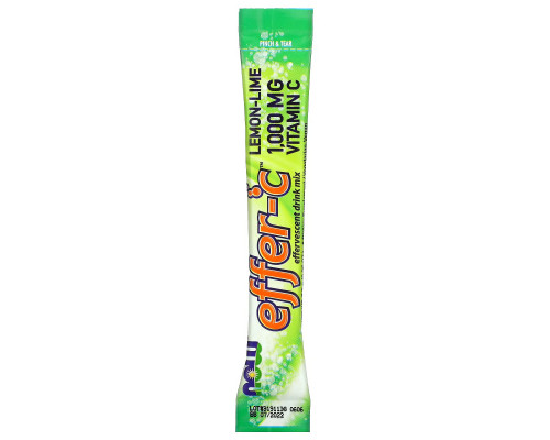 Now Foods Effer-C шипучий напиток с электролитами и транспортным С-Plus со вкусом лимона и лайма 30 пакетиков (7,5 г каждый) Now Foods Effer-C шипучий напиток с электролитами и транспортным С-Plus со вкусом лимона и лайма 30 пакетиков (7,5 г каждый)