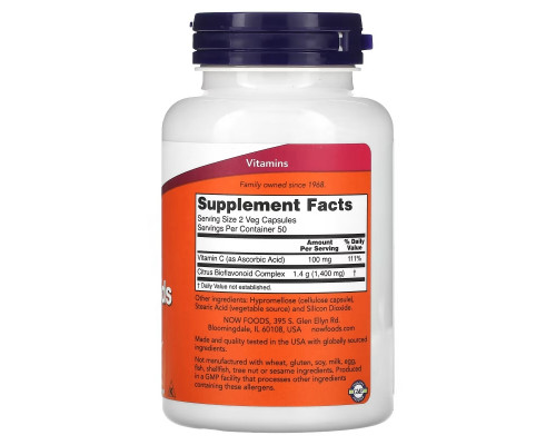 NOW Foods, Citrus Bioflavonoids, 100 Veg Capsules NOW Foods, Citrus Bioflavonoids, 100 Veg Capsules
