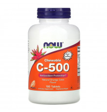 Now Foods Жевательный витамин C-500 со вкусом апельсина 100 таблеток