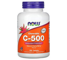 Now Foods С-500 жевательные таблетки с вишневым вкусом 100 таблеток