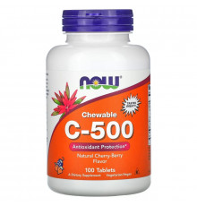 Now Foods С-500 жевательные таблетки с вишневым вкусом 100 таблеток