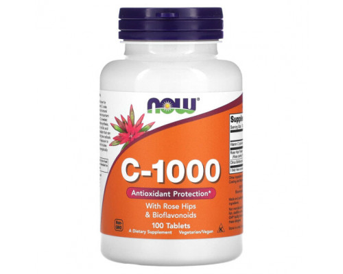 Витамин C C-1000, With Rose Hips and Bioflavonoids, 100 Tablets Витамин C C-1000, With Rose Hips and Bioflavonoids, 100 Tablets