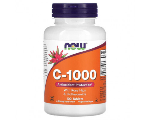 Витамин C C-1000, With Rose Hips and Bioflavonoids, 100 Tablets Витамин C C-1000, With Rose Hips and Bioflavonoids, 100 Tablets