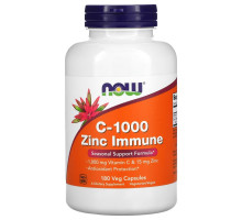 NOW Foods, C-1000 и цинк для иммунитета, 180 растительных капсул