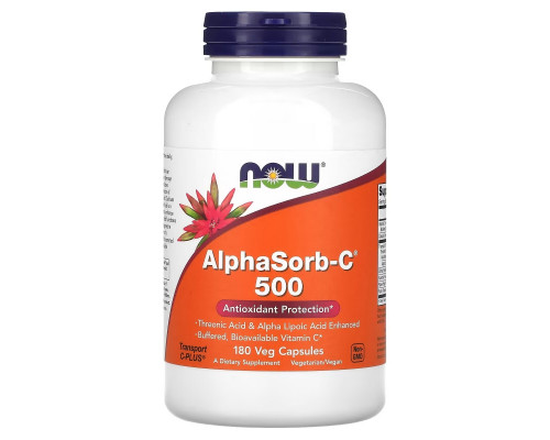 Now Foods, AlphaSorb-C 500, 180 вегетарианских капсул Now Foods, AlphaSorb-C 500, 180 вегетарианских капсул