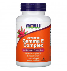 Now Foods, Комплекс гамма E, улучшенный, 120 желатиновых капсул