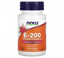 Витамин Е E-200 with Mixed Tocopherols, 134 mg (200 IU), 100 Softgels