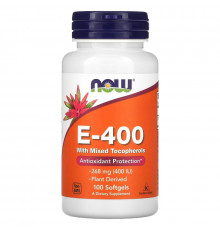 NOW Foods, E-400 with Mixed Tocopherols, 268 mg (400 IU), 100 Softgels