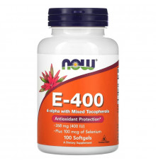 NOW Foods, E-400 D-Alpha with Mixed Tocopherols, 268 mg (400 IU), 100 Softgels