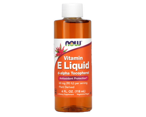 Now Foods, Натуральный жидкий витамин E, 4 ж. унц. (120 мл) Now Foods, Натуральный жидкий витамин E, 4 ж. унц. (120 мл)
