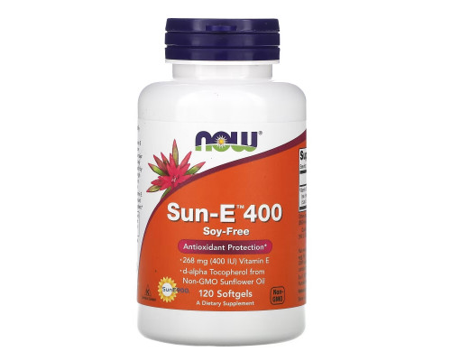 Now Foods, Sun-E 400, 120 мягких желатиновых капсул Now Foods, Sun-E 400, 120 мягких желатиновых капсул
