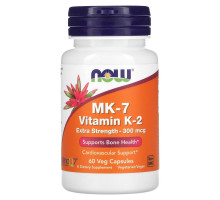 Now Foods, MK-7 Vitamin K-2, Extra Strength, 300 mcg, 60 Veg Capsules