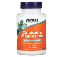 NOW Foods, Calcium & Magnesium, 100 Tablets