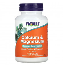 NOW Foods, Calcium & Magnesium, 100 Tablets