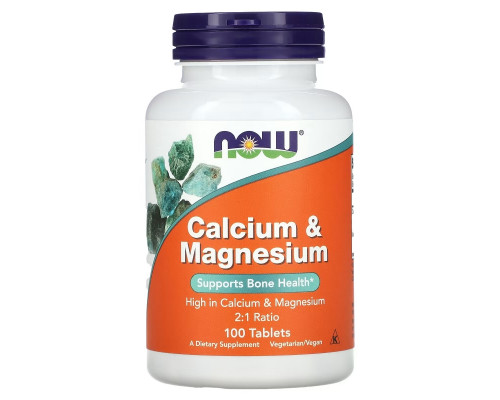 NOW Foods, Calcium & Magnesium, 100 Tablets NOW Foods, Calcium & Magnesium, 100 Tablets
