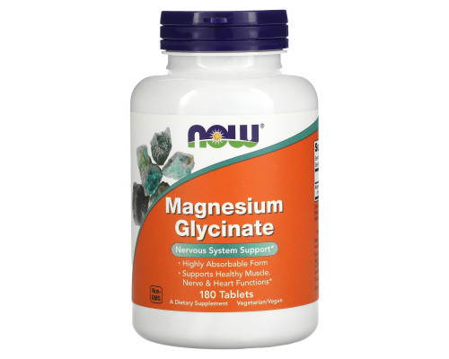 Now Foods, Magnesium Glycinate, 180 Tablets