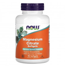 NOW Foods, Magnesium Citrate, 90 Softgels