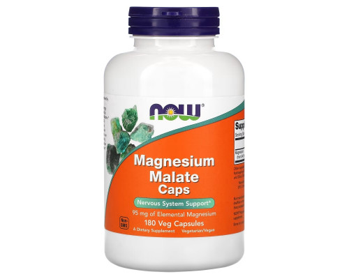 Now Foods, Magnesium Malate Caps, 180 Veg Capsules Now Foods, Magnesium Malate Caps, 180 Veg Capsules