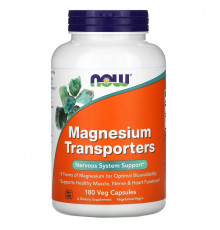 Now Foods, Magnesium Transporters, 180 Veg Capsules