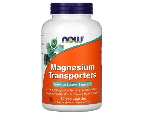 Now Foods, Magnesium Transporters, 180 Veg Capsules Now Foods, Magnesium Transporters, 180 Veg Capsules