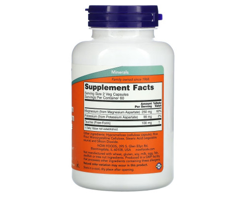 Now Foods Аспартат магния и калия 120 капсул Now Foods Аспартат магния и калия 120 капсул