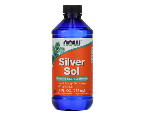 Now Foods, Silver Sol, 8 жидких унций (237 мл) Now Foods, Silver Sol, 8 жидких унций (237 мл)