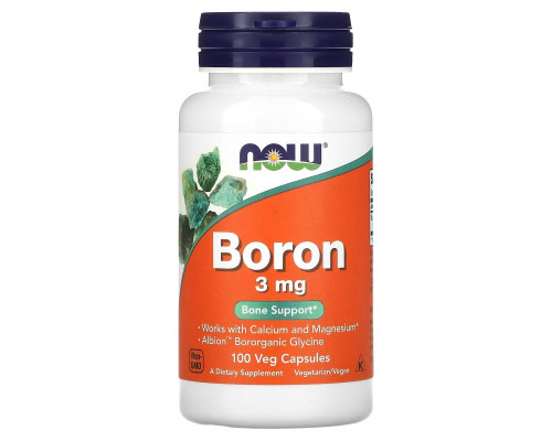 NOW Foods, Boron, 3 mg, 100 Veg Capsules NOW Foods, Boron, 3 mg, 100 Veg Capsules