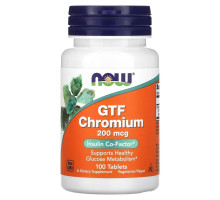 NOW Foods, GTF Chromium, 200 mcg, 100 Tablets