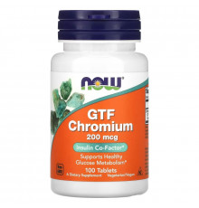 NOW Foods, GTF Chromium, 200 mcg, 100 Tablets