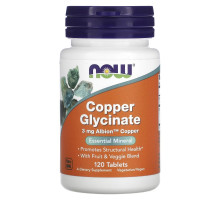 NOW Foods, Copper Glycinate, 3 mg, 120 Tablets