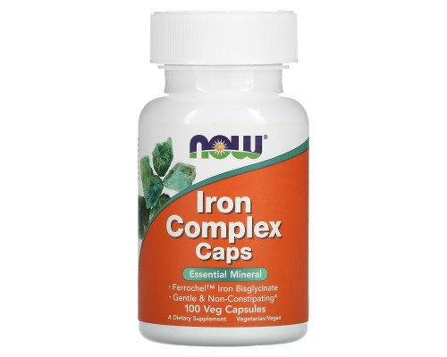 Now Foods, Iron Complex Caps, 100 Veg Capsules Now Foods, Iron Complex Caps, 100 Veg Capsules