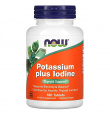 Now Foods Калий Плюс Йод 180 таблеток
