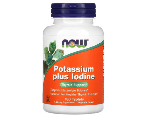 Now Foods Калий Плюс Йод 180 таблеток