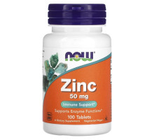 NOW Foods, Zinc, 50 mg, 100 Tablets