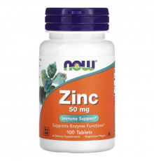 NOW Foods, Zinc, 50 mg, 100 Tablets