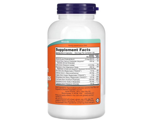 Now Foods Капсулы с мультиминералами 240 капсул Now Foods Капсулы с мультиминералами 240 капсул