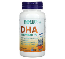 Now Foods Детские жевательные капсулы с DHA фруктовый вкус 100 мг 60 мягких капсул