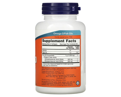 Now Foods DHA-250 High Potency 120 гелевых капсул Now Foods DHA-250 High Potency 120 гелевых капсул