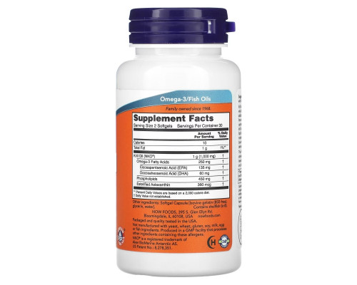 Now Foods Криловый жир Нептун 500 мг 60 гелевых капсул Now Foods Криловый жир Нептун 500 мг 60 гелевых капсул