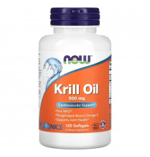 Now Foods Рыбий жир из криля Нептун (NKO) 500 мг 120 мягких желатиновых капсул